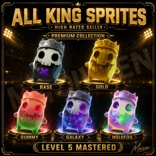 Fortnite All 5 King Sprites Level 5 Mastered Bundle