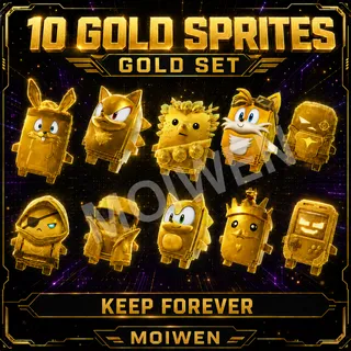 10 Gold Sprites Set | Complete Bundle | Keep Forever