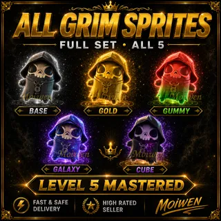 Fortnite All 5 Grim Reaper Sprites Level 5 Mastered Full Set