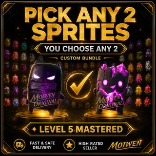 Fortnite Pick Any 2 Sprites | Level 5 Mastered | Custom Bundle
