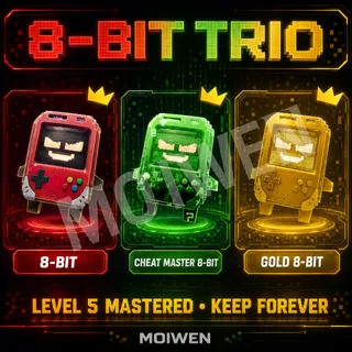 8-Bit Trio Sprite Set | Level 5 Mastered | Keep Forever