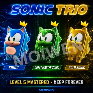 Sonic Trio Sprite Set | Level 5 Mastered | Keep Forever