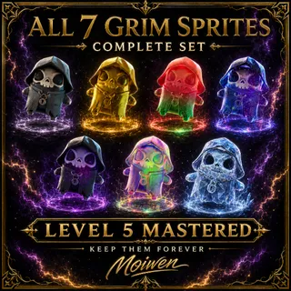Fortnite All 7 Grim Sprites | Level 5 Mastered Complete Set