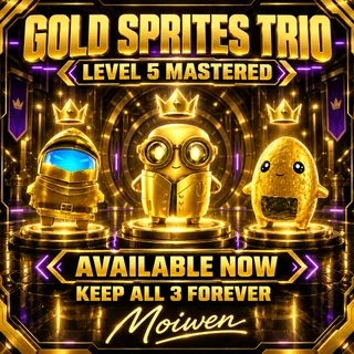 GOLD SPRITES TRIO | OVERSHIELD + X-RAY + ONIGIRI | LVL 5 | KEEP FOREVER