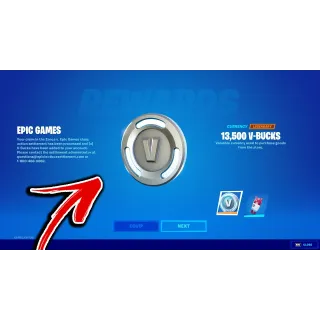 40.5K Vbucks Pre Redeemed