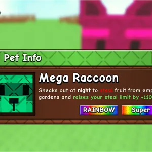 MEGA RAINBOW RACCOON