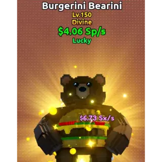 5x Burgerini Bearini Lucky 4.06SP/S - Escape Tsunami for Brainrots