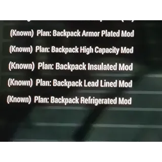 All 5 Backpack mods