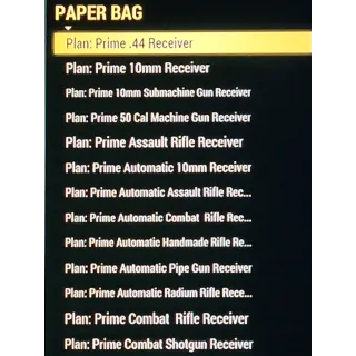 Plan | Prime receiver 38 plans