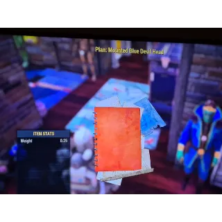 Mounted Blue Devil Head plan