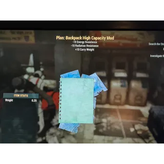 High Capacity Backpack plan