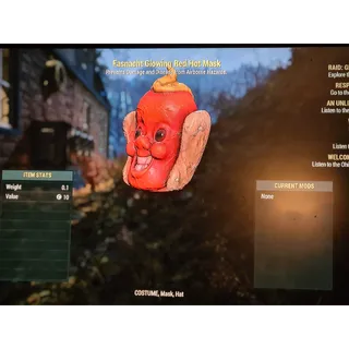 Glowing Red Hot Mask
