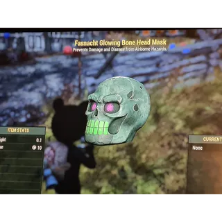 Glowing Bone Head mask