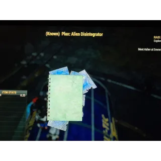 Alien Disintegrator plan