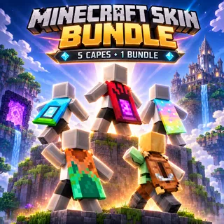 Minecraft Skin Bundle 5 capes in 1 Bundle
