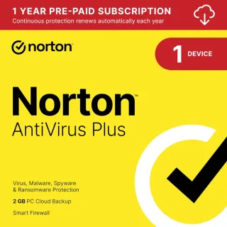 Norton Antivirus Plus 1 Year 1 Device