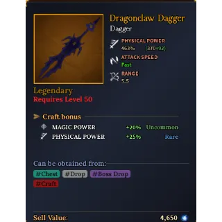 Dragonclaw Dagger