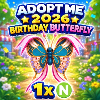 1x NEON 2026 Birthday Butterfly