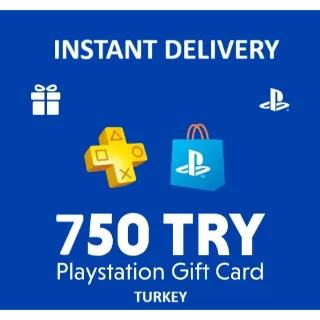 Playstation TR Network PSN 750 TL TRY STOCKABLE INSTANT DELIVERY