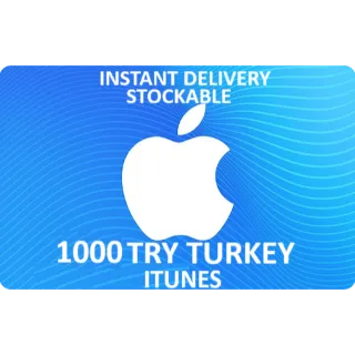 ₺1000.00 TRY Apple Gift Card STOCKABLE TURKEY (TL) INSTANT DELIVERY