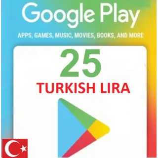 25 TRY Turkish Lira Google Play