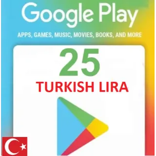 25 TRY TURKISH GOOGLE GIFT CARD