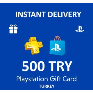 Playstation TR Network PSN 500 TL TRY STOCKABLE  INSTANT DELIVERY