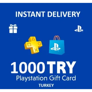 Playstation TR Network PSN 1000 TL TRY TURKEY  STOCKABLE INSTANT DELIVERIY