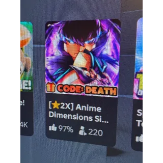 Anime dimension simulator 