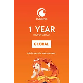 Crunchyroll 1 YEAR subscription of  FAN PLAN 