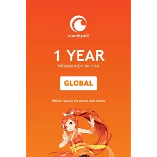 Crunchyroll 1 YEAR subscription of MEGA FAN PLAN