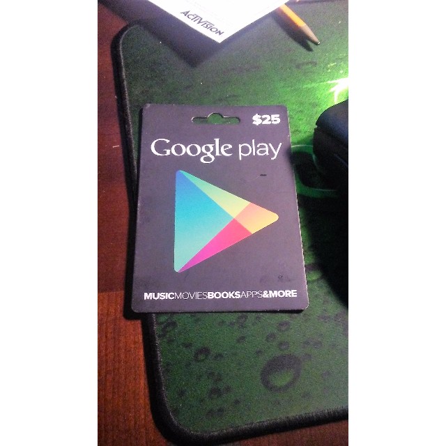 25 google best sale play card