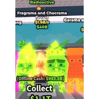 Fragrama and chocrama radioactive 1.6b/1s - steal a brainrot