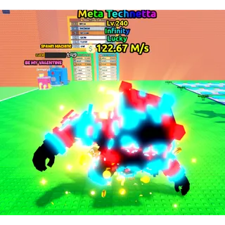 META TECHNETTA LUCKY LV 140 122.67M/1s - Escape Tsunami For Brainrots