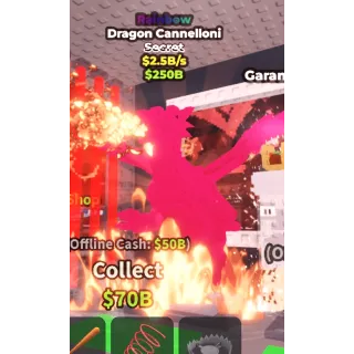 Dragon cannelloni rainbow 2.5b/1s - steal a brainrot