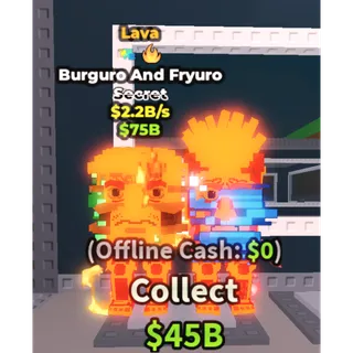 Burguro and fryuro lava 2.2b/1s - steal a brainrot 