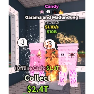 GARAMA AND MADUNDUNG CANDY 1.1B/1s - steal a brainrot 