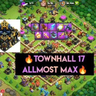 Clash of Clans 👑(COC)💎[ TH17 ] - ALMOST MAX🔥[ 9x EPIC EQUIPMENT ] [ HEROS SKINS ] || HERO-82-83-71-70-46 || FULL SAFE ACC
