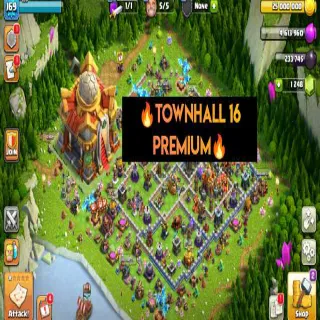 Clash of Clans 👑(COC)💎[ TH16 ] - PREMIUM 🔥 || HERO-54-48-43-16-14 || FULL SAFE ACC