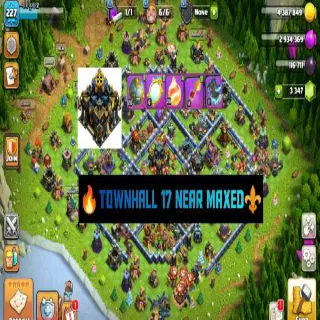 Clash of Clans 👑(COC)💎[ TH17] - NEAR MAXED🔥[5x EPIC EQUIPMENT ] [ HEROS SKIN] || HERO-63-87-64-55-22 || FULL SAFE ACC