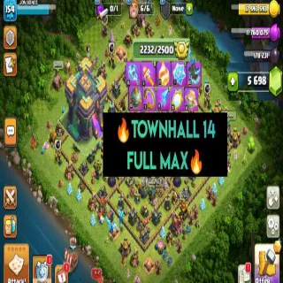 Clash of Clans 👑(COC)💎[ TH14 ] - 200% MAX🔥[10x EPIC EQUIPMENT ] [ 5000 GEMS💎 ] || HERO-78-79-52-58-30 || FULL SAFE ACC