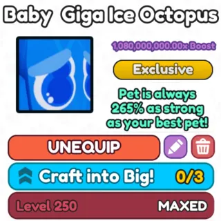 Arm Wrestle Simulator|Giga Ice Octopus 265%