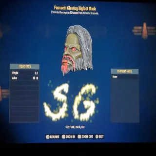 Glowing Bigfoot Mask