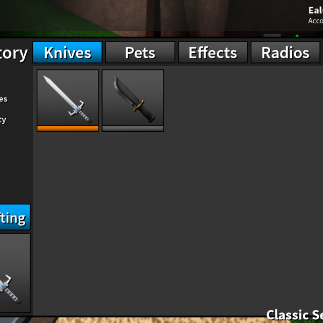 assassin roblox code for knife pet