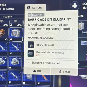 Barricade Kit Blueprint