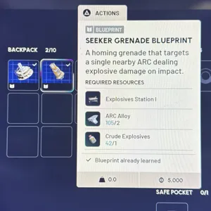 Seeker Grenade Blueprint