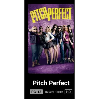 Pitch perfect 1 HD vudu or Movies Anywhere Only digital movie code ports to Vudu, MA, amazon, Gp