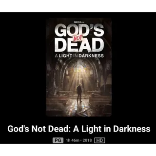 God is not dead a light in darkness HD Digital Code Movies Anywhere MA Or  vudu ,ports To  iTunes, Google Play and Amazon.