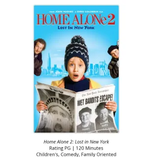 Home Alone 2 Digital Code Movies Anywhere MA, ports to vudu, iTunes, Google Play and Amazon.