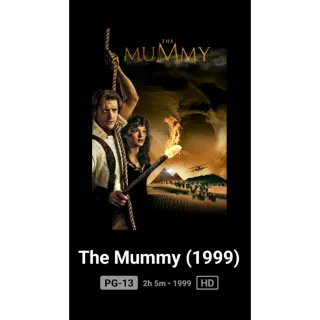 The mummy 1999 Brandon Frasier HD Digital Movie Code Vudu or Movies Anywhere MA only.